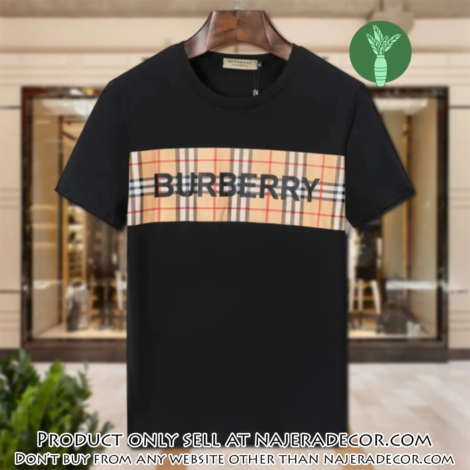 Burberry london black luxury brand tshirt outfit for men women njr2936183